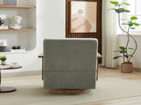 29.72"W Swivel Modern Upholstered Accent Chair with Solid Wood Armrests and 360 Degree Comfy Lounge W3188P417949