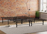 Metal Mattress Foundation Bed Frame, Cal King Size Bed Base, Bedroom Furniture, Black B011P204496