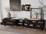 Modern Mid-Century Media Console with 4 Drawers and Cable Management, TV Console Table for TVs up to W757P305596