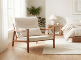Modern Accent Chair with Rubber Wood Legs, Upholstered Lounge Armchair with Neck & Lumbar Pillow for 80698682