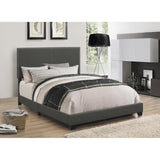 Charcoal Full Bed with Nailhead Trim B062P153533