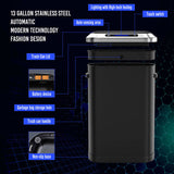 50L Smart automatic Trash Cans - Full Intelligent Sensor - BLACK W1550106524
