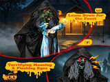 7.2FT Soul Snatching Demon Halloween Animatronic, Animated Head Lowering Motion, Sound Activated 79504142