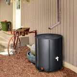 ZUN 50 Gallon Folding Rain Barrel Water Collector Black 46386825