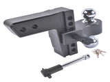 Adjustable Trailer Hitch for 2.5-In Receiver 6-In Drop/Rise Aluminum Drop Hitch 18500LBS Dual-Ball 68272432