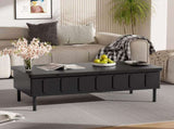Lift-Top Coffee Table with 2 Drawers, Modern Space Saving Center Table with Foldable Top, 09928570