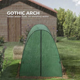 Greenhouse with 2 Doors 6' x 6' x 6.6', Green 58794272