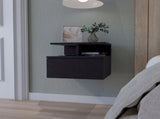 Mason Black 1-Drawer Floating Nightstand B062P175086