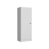 Kitchen Pantry 47" H, One Door Cabinet, Four Interior Shelves, White B097133245
