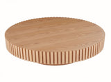 Natural Wood Coffee 39.37 MDF coffee table Modern Handcraft Drum Coffee Circle Coffee W876P188696