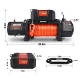 ZESUPER 9500 lbs Electric Winch Kit Waterproof IP67 Electric Winch with Hawse Fairlead, with Both W121863299