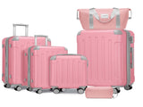 Luggage Sets 6 Piece with Duffel Bags, Hardside Expandable Suitcases with Spinner Wheels TSA Lock, W3412P390505