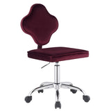 ZUN Red Swivel Office Chair with Casters B062P209416