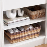 Media Console Table with Large Storage Cabinet, Modern TV Media Entertaionment Stand, White, W1758P252336