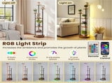 6-Tier Plant Stand with RGB Light Strip, Smart APP & Remote Control Plant Shelf for Home 32478547