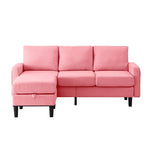 ZUN Upholstered Sectional Sofa Couch, L Shaped Couch With Storage Reversible Ottoman Bench 3 Seater for W1191126336