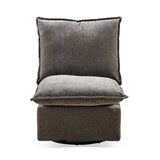 Detachable Dark Grey Chenille Single 360 Swivel Rocking Rocker,360 Swivel Sofa Chair & Single Sofa W1164P190848