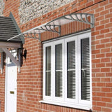 HT-200 x 100 Household Application Door Window Rain Cover Eaves Canopy Silver 52463595