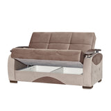 PrimeNest Yalise Collection Upholstered Convertible Loveseat with Storage B030P305113