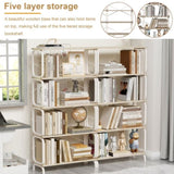 5 Tier Large Book Shelf, Bookcase Home Office Open Bookshelf,Shelves for Living Room, Office W2699P223205
