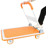 Foldable Push Cart Dolly - 660 Lb. Capacity Heavy Duty Moving Platform Hand Truck - Folding & W1239126283
