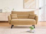 Modern style two-seater sofa with ultra-comfortable armrests, armrest pillows, and storage pockets, W395P376588