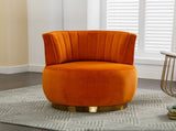 COOLMORE 360 Degree Swivel Cuddle Barrel Accent Sofa Chairs, Round Armchairs with Wide Upholstered, W395102774