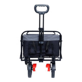 150L Collapsible Wagon Cart Foldable, Utility Garden Wagon with 360lbs Weight Capacity, Heavy Duty W321P269218