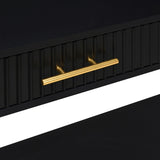 U_STYLE High-Quality Entryway Console Table with Vertical Stripe Drawers, Long Legs,Suitable for N711P190531B