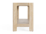 Mirod Modern Farmhouse Console Table,Elegant Minimalist Design with Premium Wood Veneer and Rounded N760P281362N