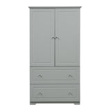 ZUN Wide Bathroom Storage Cabinet, Freestanding Storage Cabinet with Two Drawers and Adjustable Shelf, 93848651