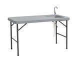 Folding Portable Fish Fillet & Hunting & Cutting Table with Sink Faucet 09682898