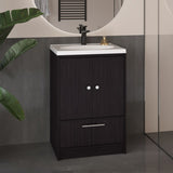 Bathroom Vanity with Two Doors, Two Drawers Madison, Black B070P316866