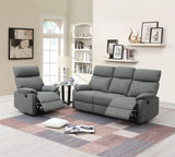 Gray Color Burlap Fabric Recliner Motion Recliner Chair 1pc Couch Manual Motion Living Room B011133820