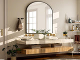 24"x 16" Arched Bathroom Mirror Wall Mirror, Black 21596005