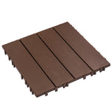 76-Pack 11.42"x11.42" Plastic Interlocking Deck Tiles - 68.80 Sq.Ft Outdoor Plastic Flooring,Super W1578P296337