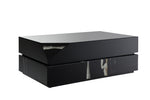 ZUN ACME Drisana Coffee Table, Black Mirrored Finish LV03865