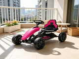 Pink Kids Pedal Go Kart Swing Axle & Shock-Absorbing Wheels, Promote Kids Physical Exercise While 91749377