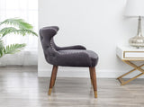 Lindale Contemporary Velvet Upholstered Nailhead Trim Accent Chair, Gray T2574P164505