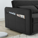 ZUN MH" Sleeper Sofa Bed w/USB Port, 3-in-1 adjustable sleeper with pull-out bed, 2 lumbar pillows and W119362742