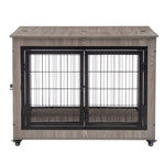 ZUN Dog Crate Furniture, Large Dog Kennel, 38"Wooden Pet Furniture with Pull-Out Tray, Home and Indoor W1212120267