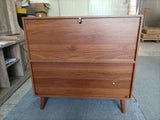 Sideboard Buffet Cabinet with Storage, Farmhouse Buffet Cabinet With Paper Clip Design, Wood Coffee W1706P311107