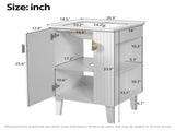 20-inch Bathroom Vanity with Ceramic Sink, Freestanding Single Vanity Set with Soft Closing Door, N710P330971K