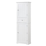 ZUN Tall Bathroom Storage Cabinet, Freestanding Storage Cabinet with Drawer and Adjustable Shelf, MDF 61004002