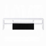 White and Black High Gloss 3-Shelf TV Stand B062P209171