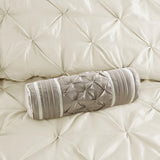 7 Piece Tufted Comforter Set Ivory Full B03597141
