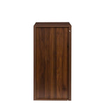 ZUN brown walnut color modular 32 wine bar cabinet Buffet Cabinet W331P234975