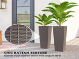 Set of 2 Plastic Flower Pots 29700264