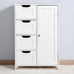 ZUN White Bathroom Storage Cabinet, Floor Cabinet with Adjustable Shelf and Drawers 31906358