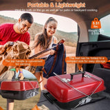 Portable Charcoal Grill Outdoor Tabletop Grill Small Barbecue Smoker Folding BBQ Grill with Lid for 00244294